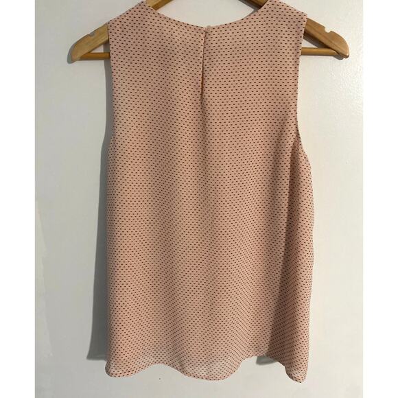 Pleione sleeveless blouse women’s size S pink black abstract lightweight career - Picture 3 of 5